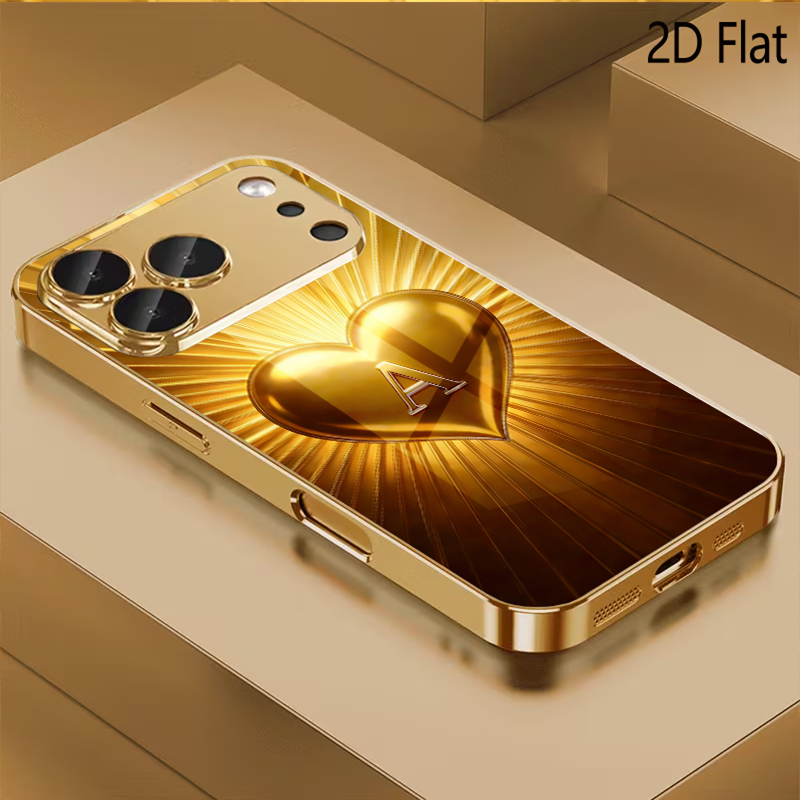 Phone Cases With Camera Cover - Золотистый чехол с узором в виде