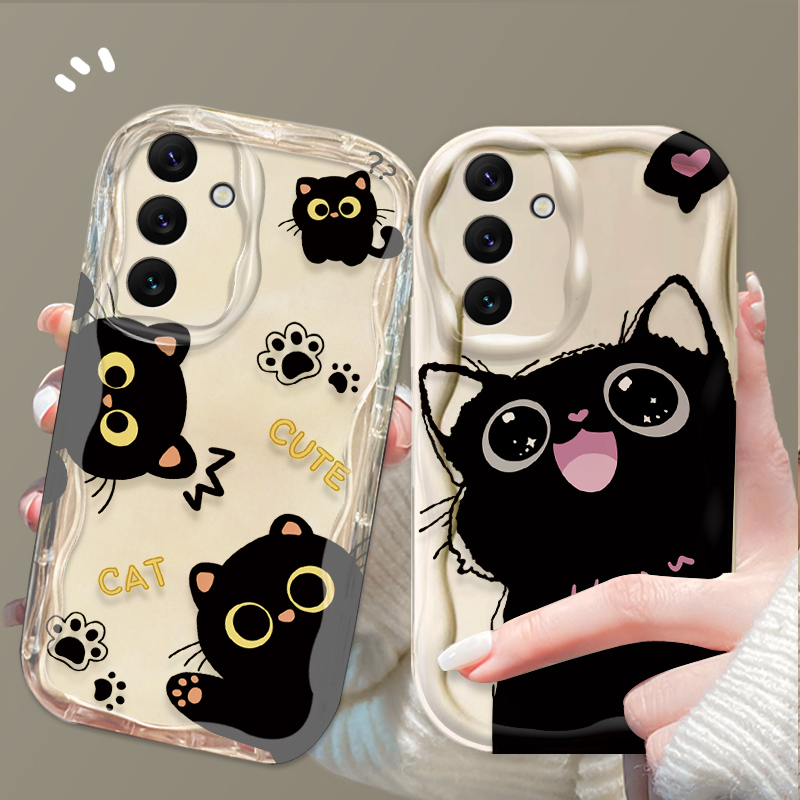 Чехол Cute Big Eyes Black Cat  – обзор и цена Phone Cases For Samsung A14